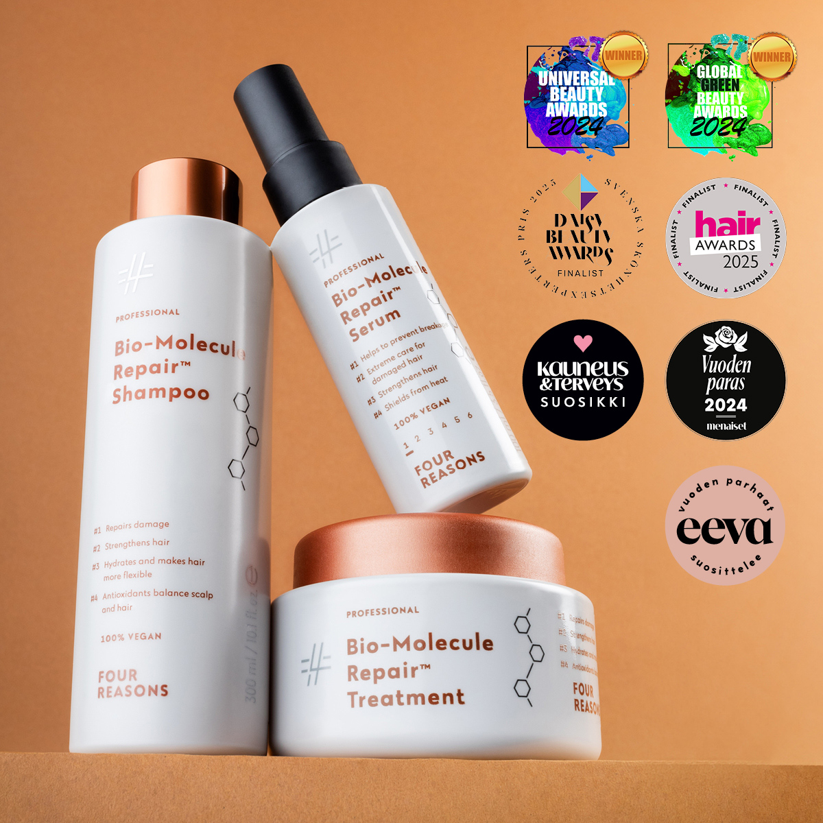 Four Reasons Professional Bio-Molecule Repair is the most awarded hair care line